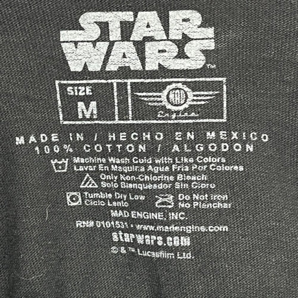 Star Wars Kylo Ren Graphic T-Shirt - Black - Size M - 100% Cotton - Picture 7 of 9